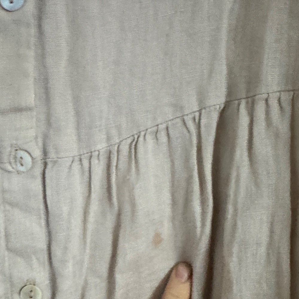 Linen puffy sleeve dress - Picture 6 of 6